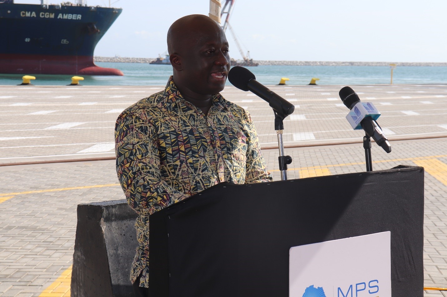 DEPUTY MINISTER FOR TRANSPORT COMMISSIONS 4TH DEEPEST BERTH AT THE TEMA HABOUR