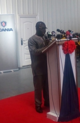 Minister for Transport, Hon. Kweku Ofori Asiamah, at the Inauguration of the West Africa Transport Academy