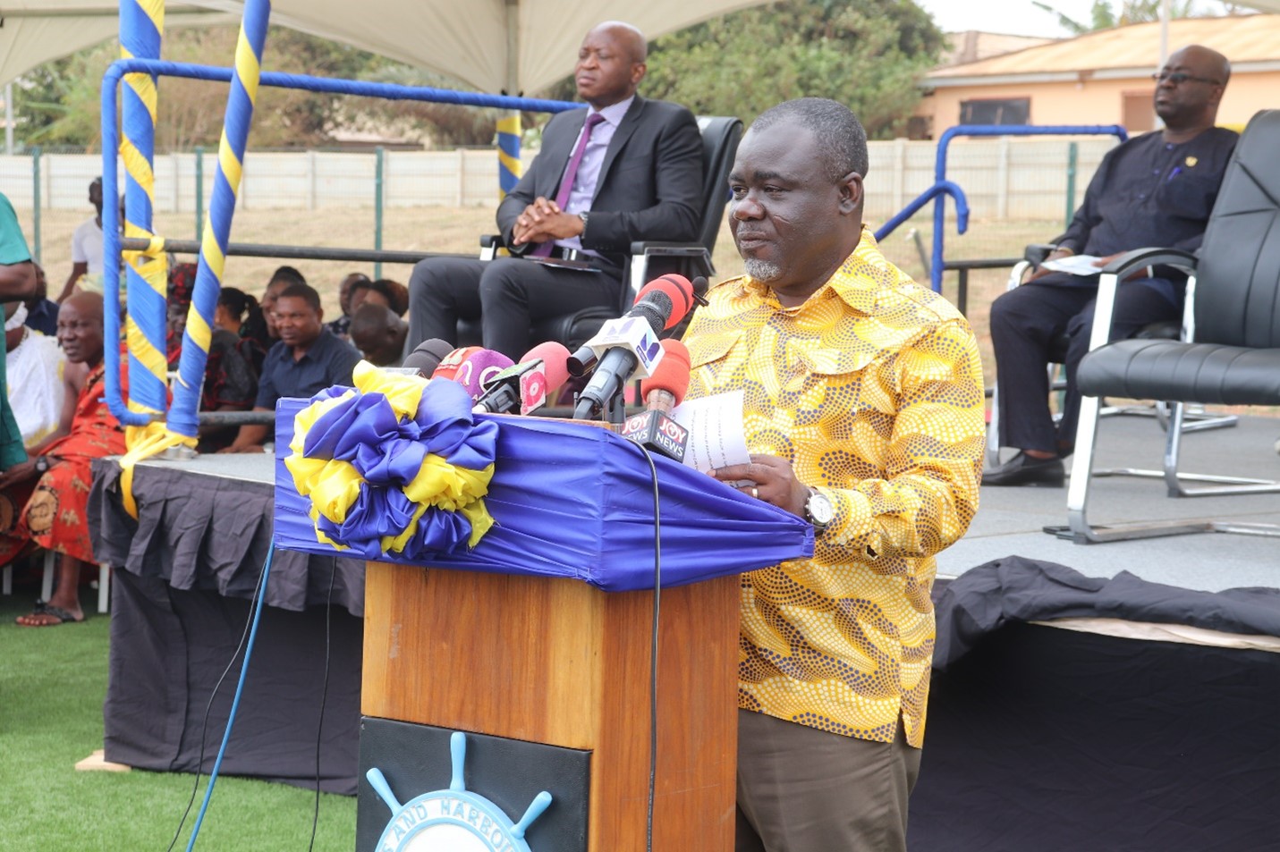 MINISTER FOR TRANSPORT COMMISSIONS NII ADJEI KRAKU 11 SPORTS COMPLEX