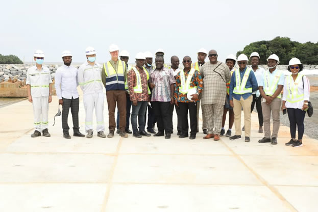 MINISTER FOR TRANSPORT PAYS FAMILIARIZATION TOUR TO SOME PROJECT SITES IN THE WESTERN REGION