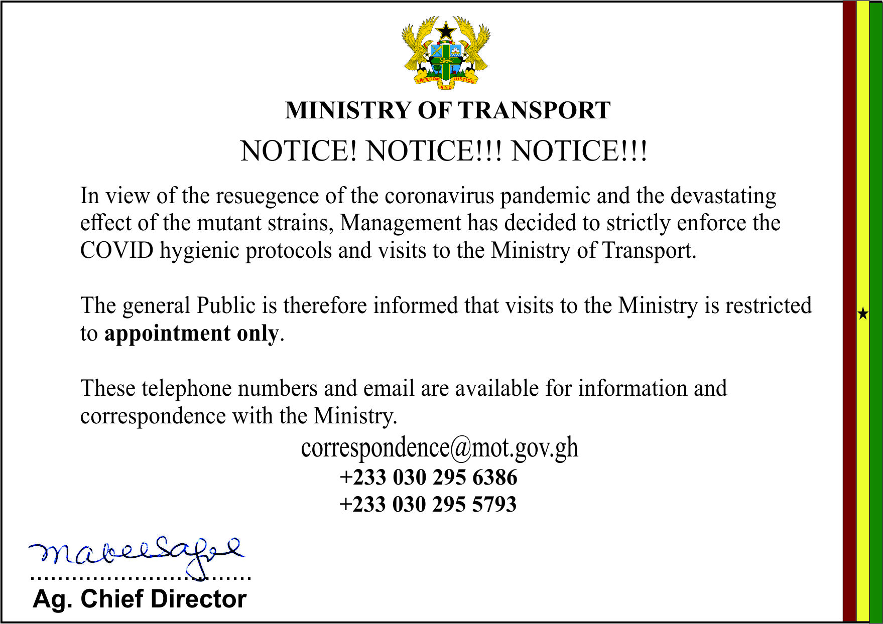 Public notice