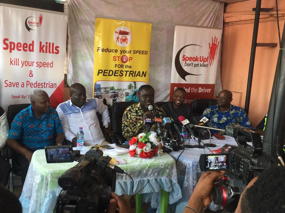 TRANSPORT MINISTER AND NATIONAL ROAD SAFETY COMMISSION OFFICIALS MEET WITH TRANSPORT OPERATORS IN ACCRA, ON MARCH 29, 2019.