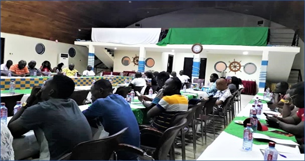 Transport Minister, Hon. Kwaku Ofori Asiamah opened Maritime sector Agencies engagement with Press at Ada on 15th November, 2019.